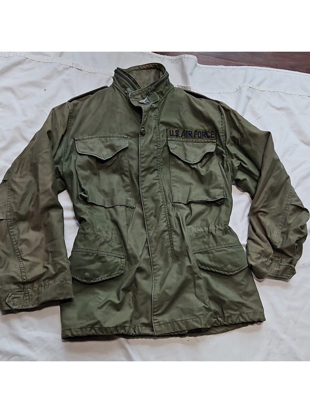Vintage U.S. Air Force Green Cold Weather Field Jacket Hood Liner S Reg